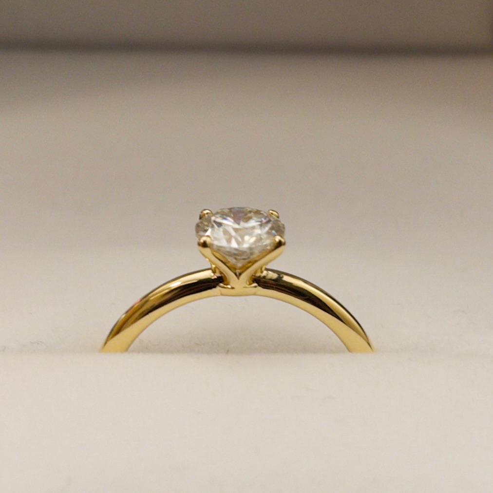 Damenring 14K Gold Filled Moissanit